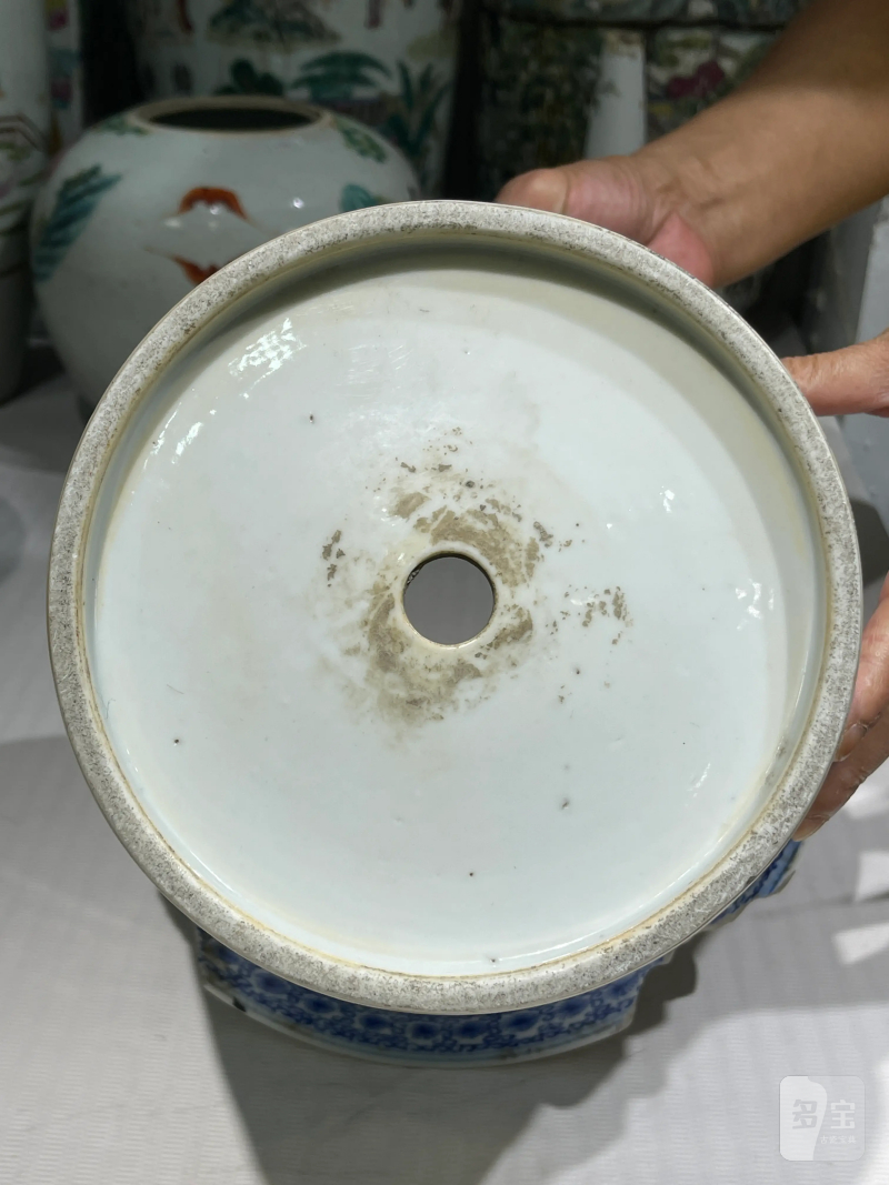 清代 粉彩花盆七件 - 图15